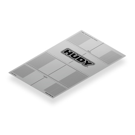 PLASTIC SET-UP BOARD DECAL 331x545mm - 1/8 ON-ROAD - HUDY - 108560
