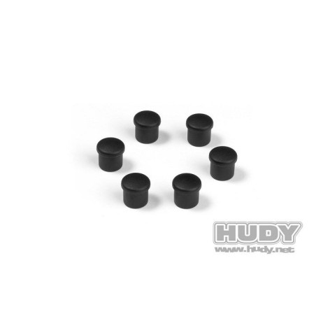 CAP FOR 14MM HANDLE - BLACK (6) - 195054-K - HUDY