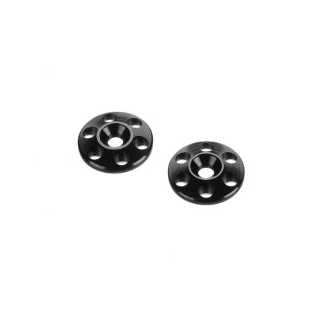 HUDY ALU REAR WING SHIM - BLACK (2) - HUDY - 293561-K