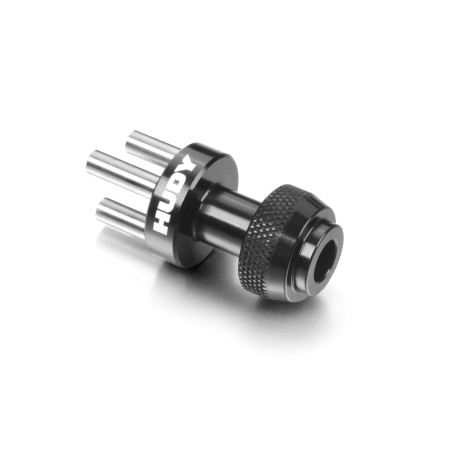 ALU NUT 3-PINS WHEEL ADAPTER - FRONT/REAR - 1/12 PAN CAR - HUDY - 102