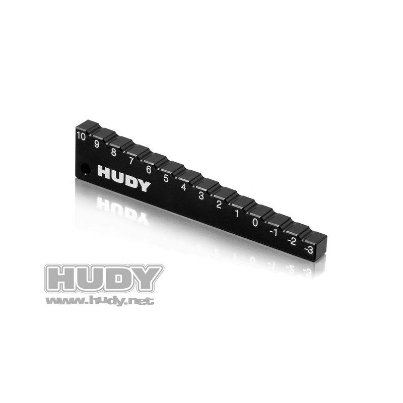 CHASSIS DROOP GAUGE -3 TO 10 MM FOR 1/10 CARS (10 MM) - 107712 - HUDY