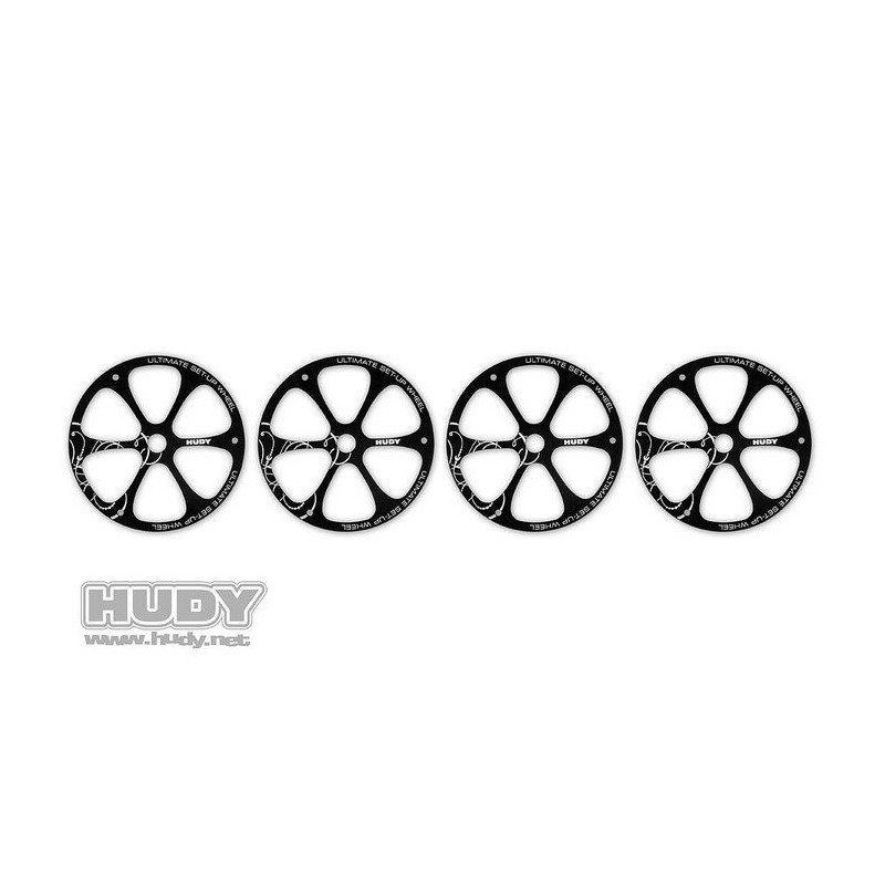 ALU SET-UP WHEEL FOR 1/8 OFF-ROAD - V2 (4) - 108870 - HUDY