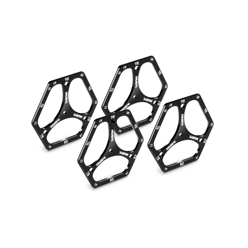 ALU SET-UP WHEEL FOR 1/10 OFF-ROAD (4) - HUDY - 108970