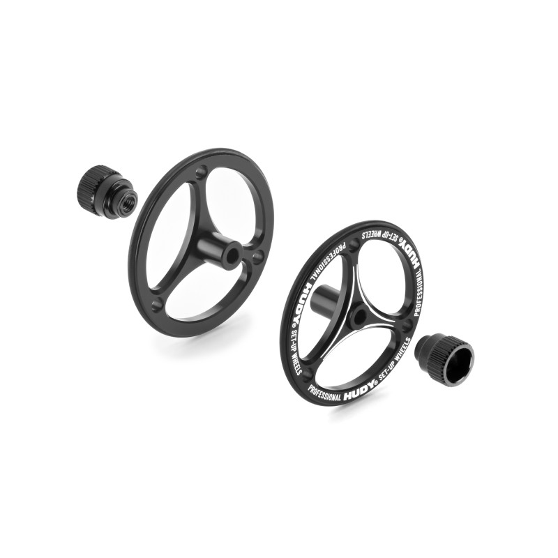 ALU SET-UP WHEEL FOR 1/12 & 1/10 PAN CAR (2) - HUDY - 109470
