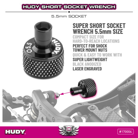 HUDY SHORT SOCKET WRENCH   5.5MM - HUDY - 170004