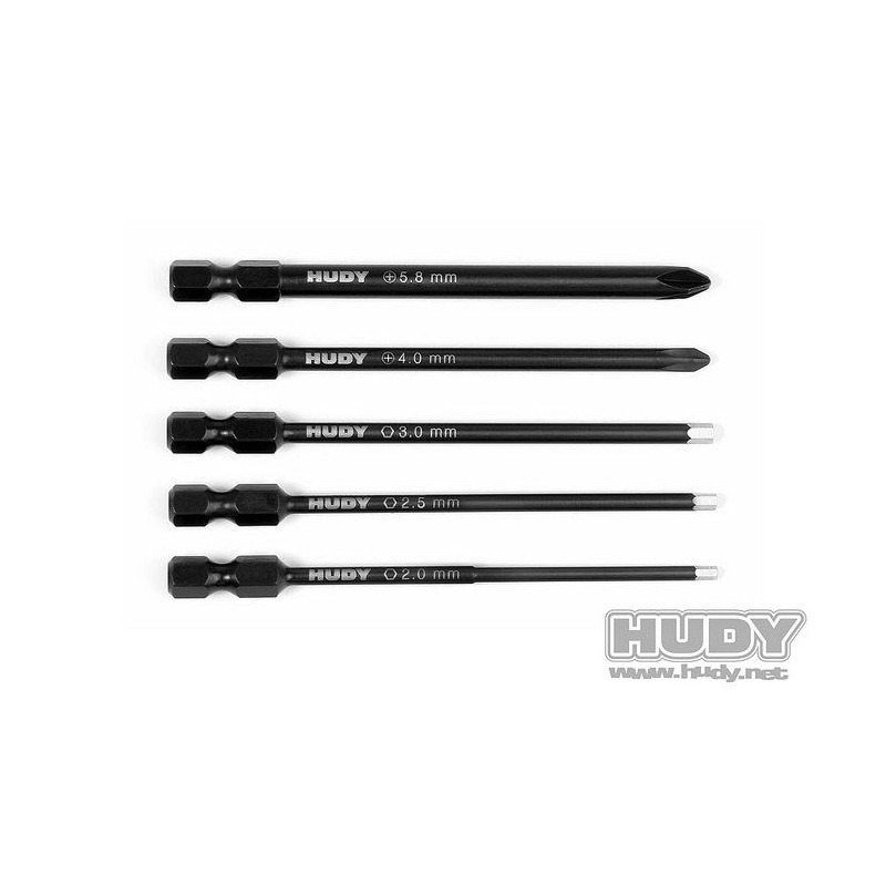 SET OF POWER TOOL TIPS 2.0, 2.5, 3.00MM + 4.0, 5.8 PHILLIPS - 190070 