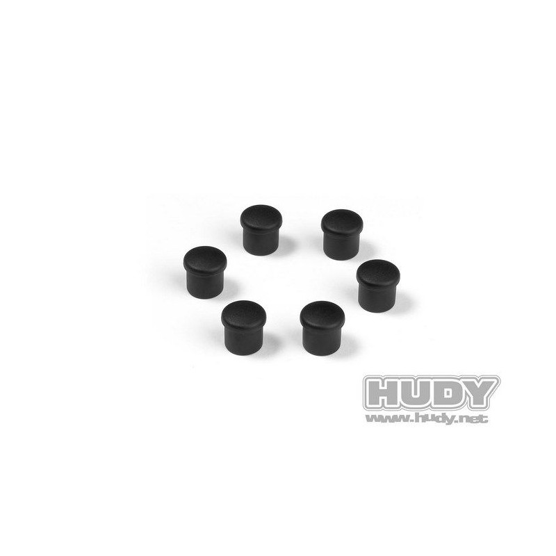 CAP FOR 14MM HANDLE - BLACK (6) - 195054-K - HUDY