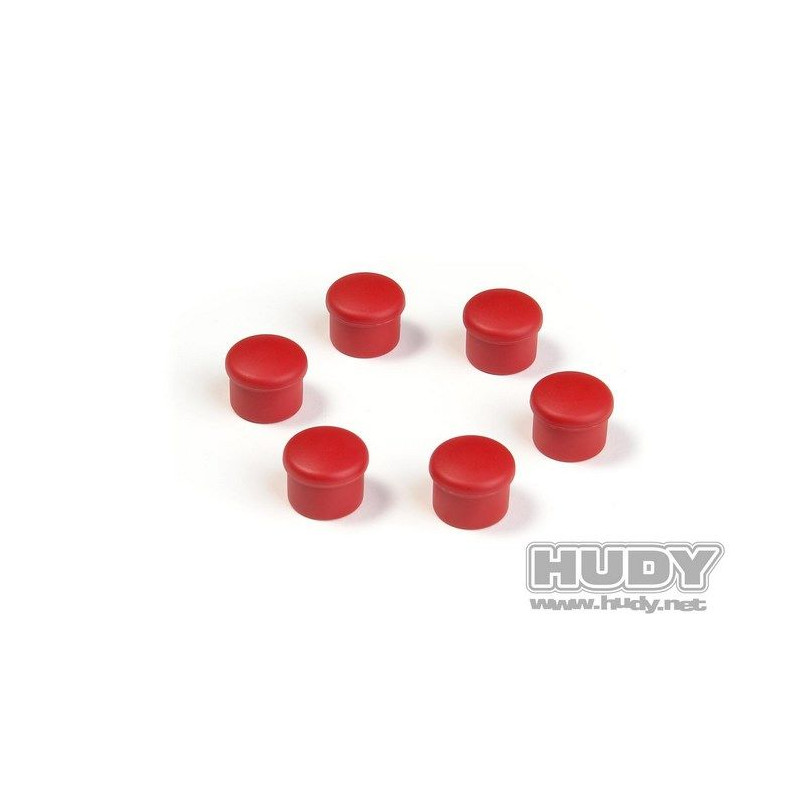 CAP FOR 18MM HANDLE - RED (6) - 195058-R - HUDY