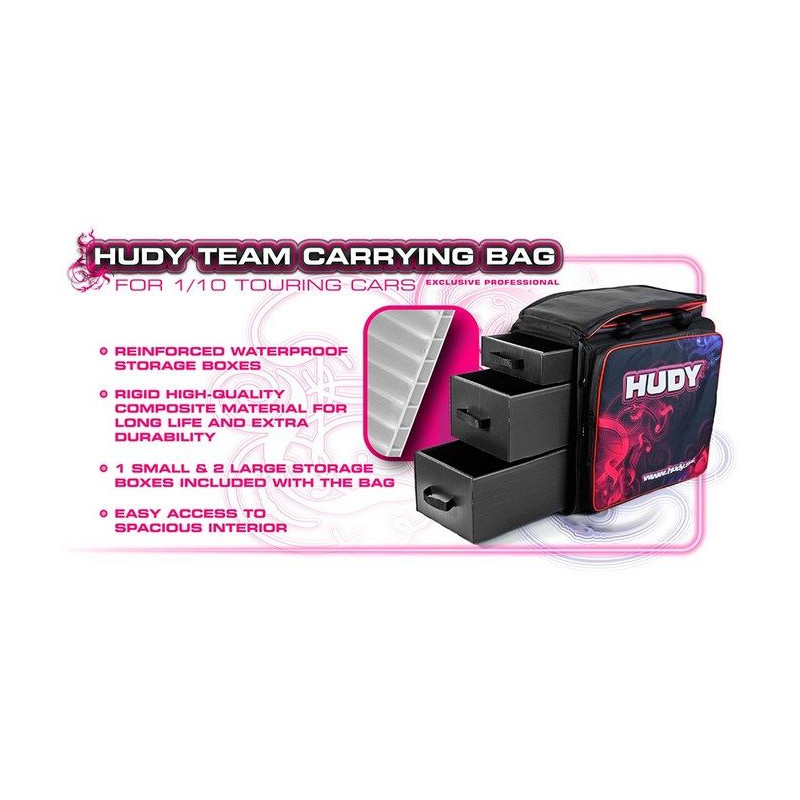 HUDY 1/10 CARRYING BAG WITH DRAWERS - V3 - 199100 - HUDY