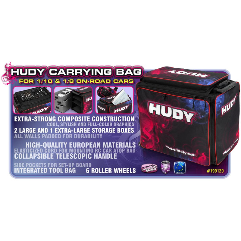HUDY 1/10 & 1/8 CARRYING BAG + TOOL BAG - HUDY - 199120