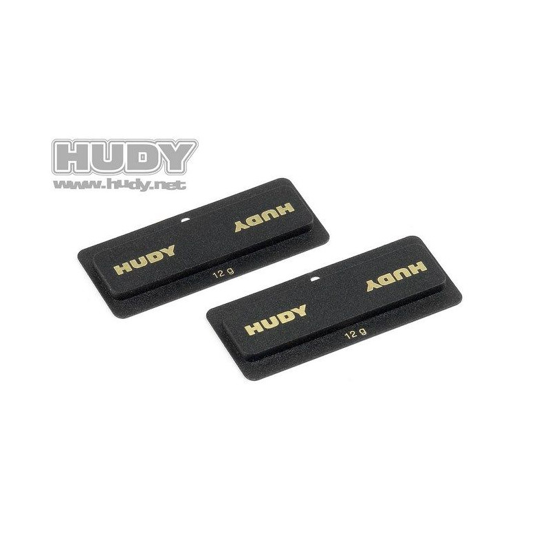 HUDY LIPO CHASSIS BALANCING WEIGHTS 12g - LOW CG (2) - 293090 - HUDY