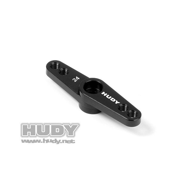 ALU THROTTLE SERVO HORN - HITEC - OFFSET 2-HOLE M3  - 24T - 293495 - 