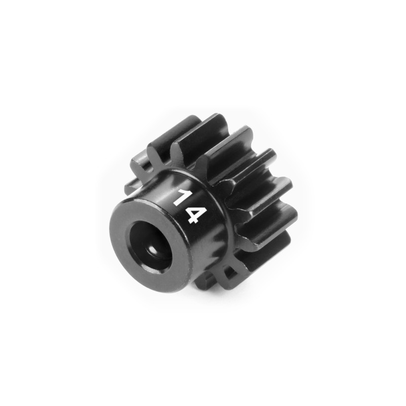 HUDY PINION GEAR - HARD STEEL - 14T (MODULE 1) - HUDY - 294314