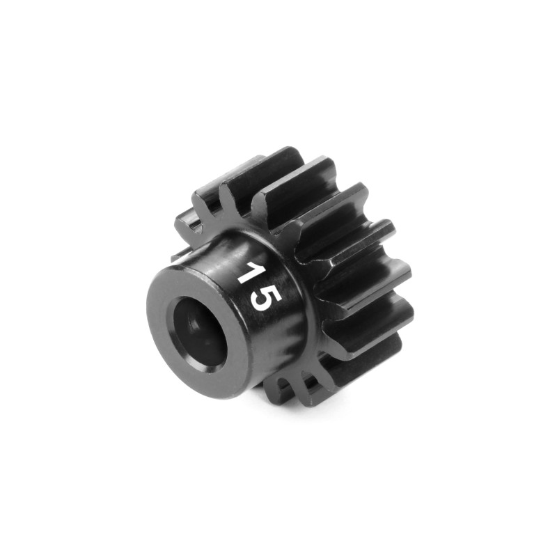 HUDY PINION GEAR - HARD STEEL - 15T (MODULE 1) - HUDY - 294315