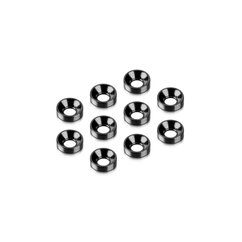 ALU COUNTERSUNK SHIM - BLACK (10) - HUDY - 296510-K