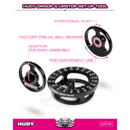 HUDY DROOP & UPSTOP SET-UP TOOL 1/10 TC - HUDY - 107730