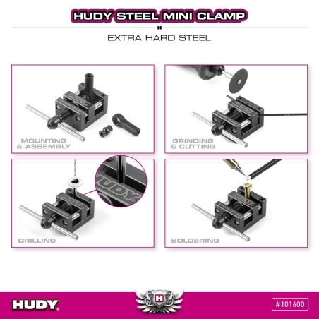 HUDY STEEL MINI CLAMP – EXTRA HARD STEEL - HUDY - 101600