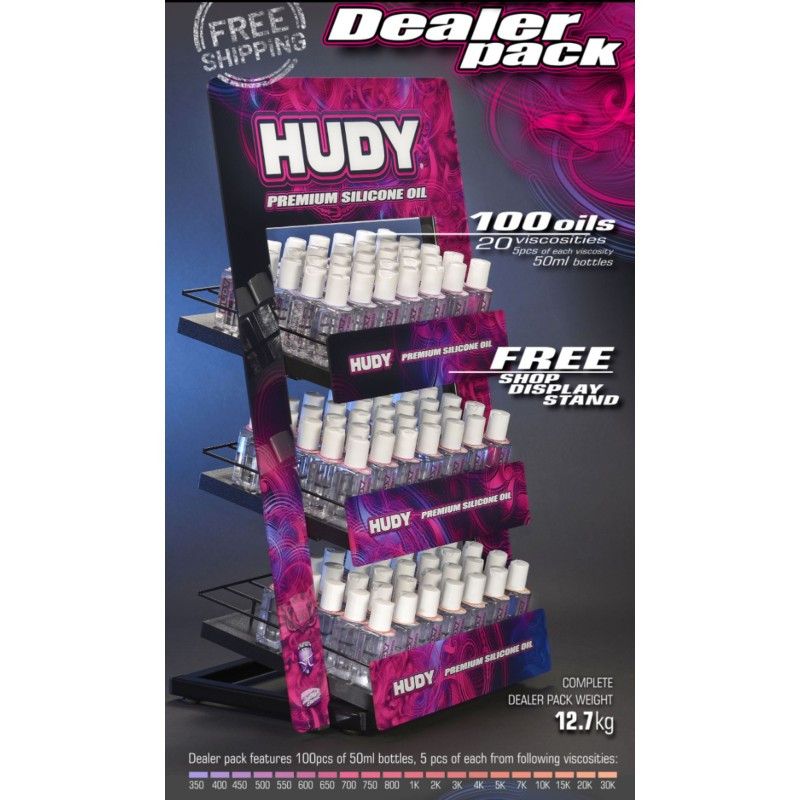 HUDY SILICONE OIL 100pcs - DEALER SET FREE DISPLAY - HUDY - 106699-S