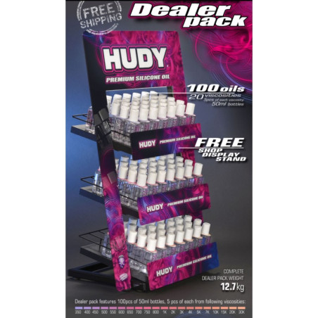 HUDY SILICONE OIL 100pcs - DEALER SET FREE DISPLAY - HUDY - 106699-S