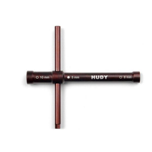 CROSS WRENCH GLOWPLUG   8MM / CLUTCHNUT   10MM - LONG - 107581 - HUDY