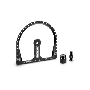 HUDY PROFESSIONAL 1/10 TC WHEEL ARCH MARKER + WHEEL ADAPTER & NUT - H