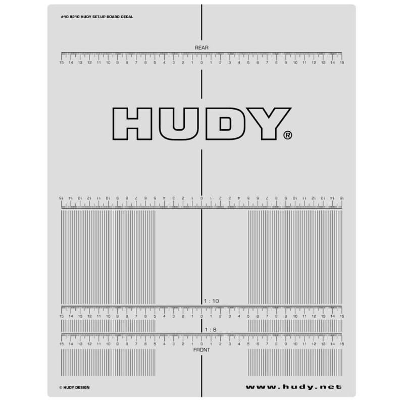 PLASTIC SET-UP BOARD DECAL FOR 1/8, 1/10 - 108210 - HUDY