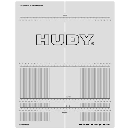 PLASTIC SET-UP BOARD DECAL FOR 1/8, 1/10 - 108210 - HUDY