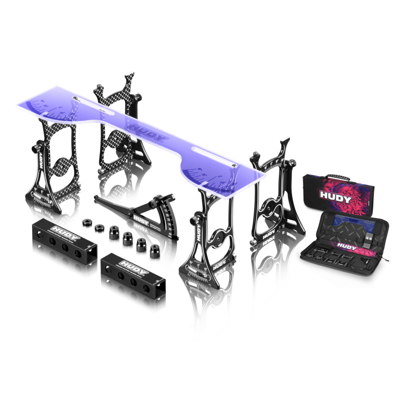 SET-UP STATION & SET-UP TOOLS + BAG FOR 1/10 OFF-ROAD - HUDY - 108951