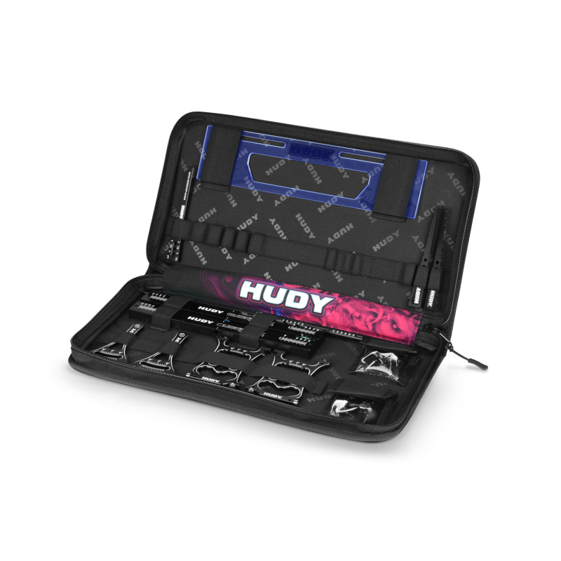 SET-UP STATION & SET-UP TOOLS + BAG FOR 1/10 F1 - HUDY - 109551