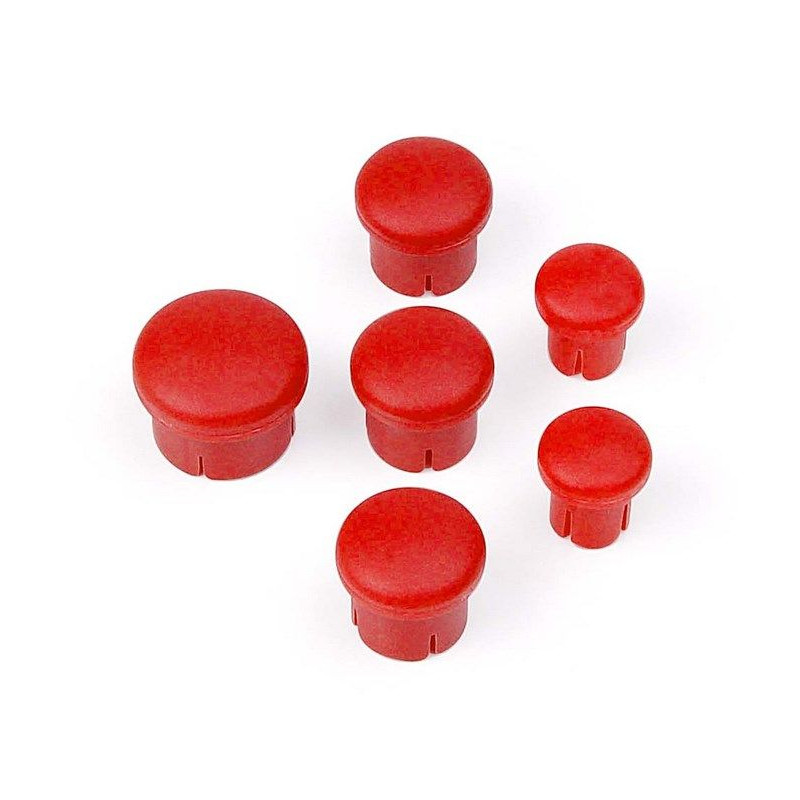 PLASTIC CAP FOR HANDLE ( SET -  3+2+1) RED - 195020 - HUDY