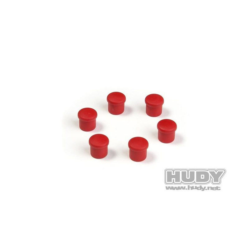 CAP FOR 14MM HANDLE - RED (6) - 195054-R - HUDY