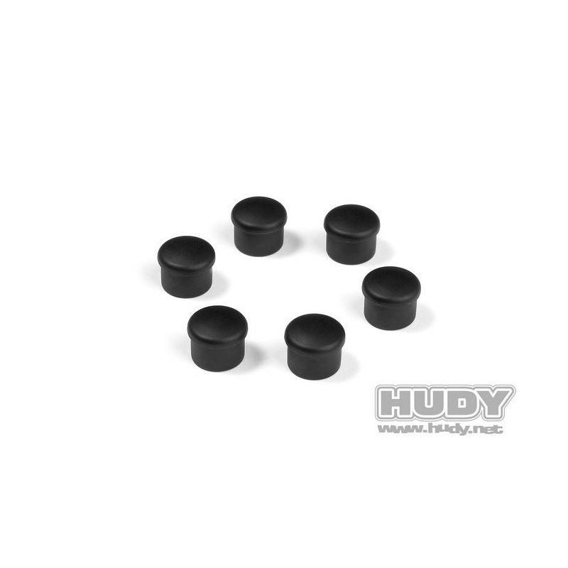 CAP FOR 18MM HANDLE - BLACK (6) - 195058-K - HUDY