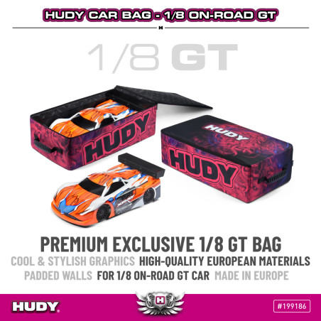 HUDY CAR BAG - 1/8 ON-ROAD GT - HUDY - 199186