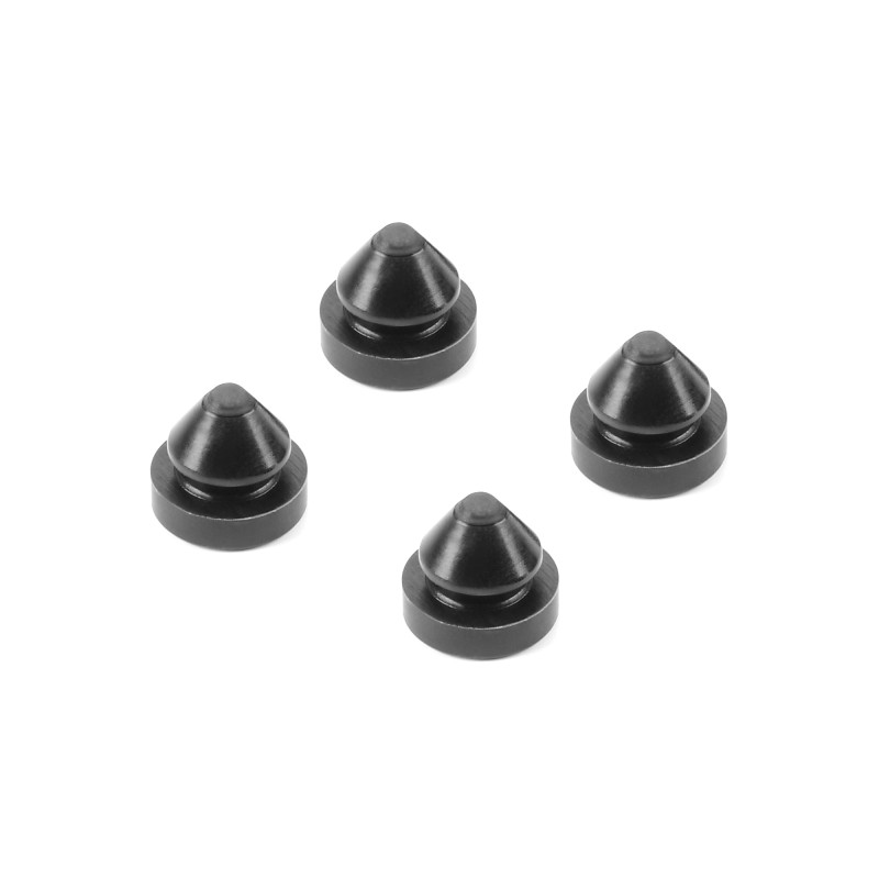 BLACK RUBBER FEET 8MM (4) - HUDY - 203112