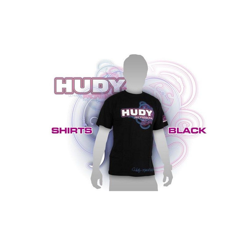 HUDY T-SHIRT - BLACK (L) - 281047L - HUDY