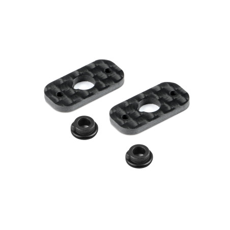 CARBON REAR WING MOUNT - 1/10 ELECTRIC (2) - HUDY - 293312