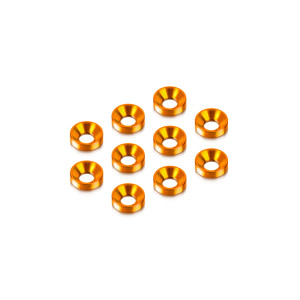 ALU COUNTERSUNK SHIM - ORANGE (10) - HUDY - 296510-O