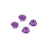 ALU NUT M4 WITH SERRATED FLANGE - VIOLET (4) - HUDY - 296541-V