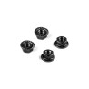 ALU NUT M4 WITH SERRATED FLANGE - BLACK (4) - HUDY - 296541-K
