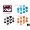 ALU NUT M4 - ORANGE (10) - HUDY - 296540-O