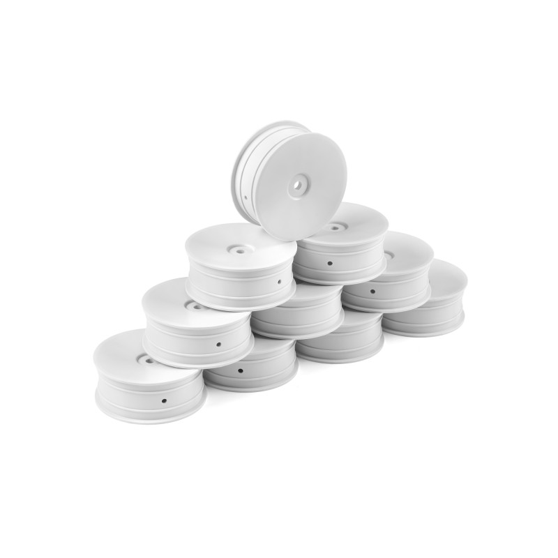 1/10 OFF-ROAD WHEEL - 2WD – FRONT – WHITE (10) - HUDY - 803211