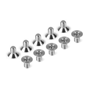 TITANIUM FLAT HEAD SCREW M3x5 (10) - HUDY - 903305-T