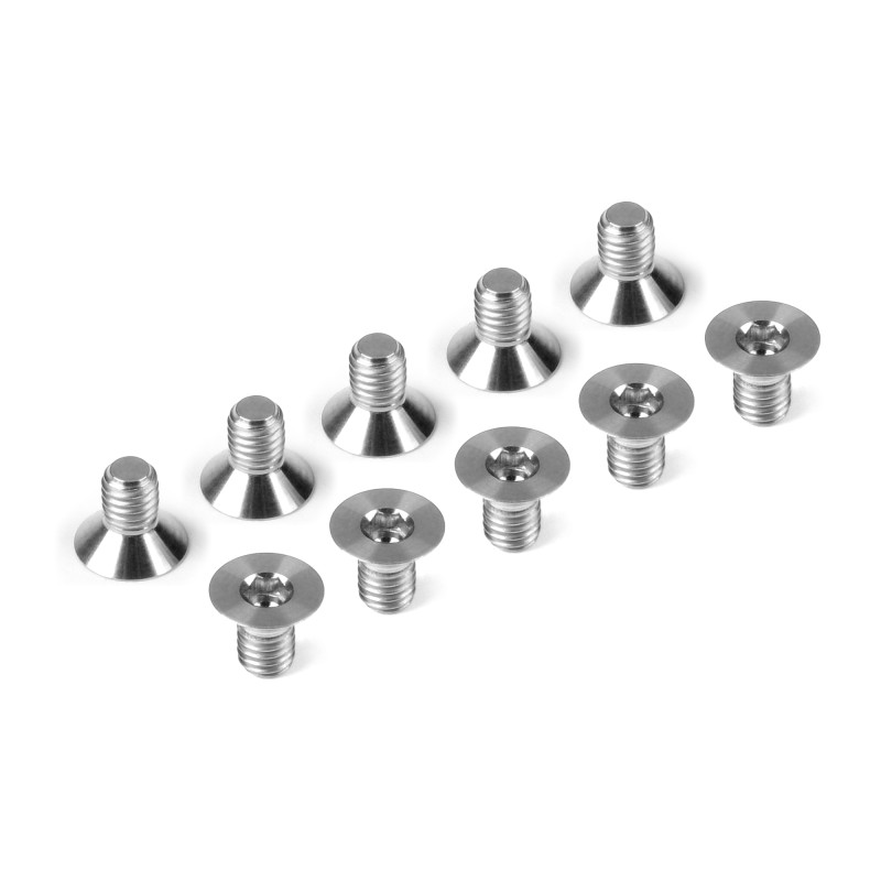 TITANIUM FLAT HEAD SCREW M3x5 (10) - HUDY - 903305-T