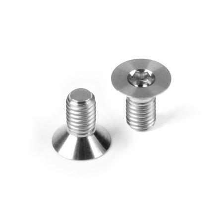 TITANIUM FLAT HEAD SCREW M3x6 (10) - HUDY - 903306-T
