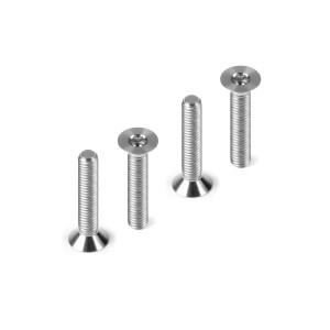 TITANIUM FLAT HEAD SCREW M3x16 (4) - HUDY - 903316-T