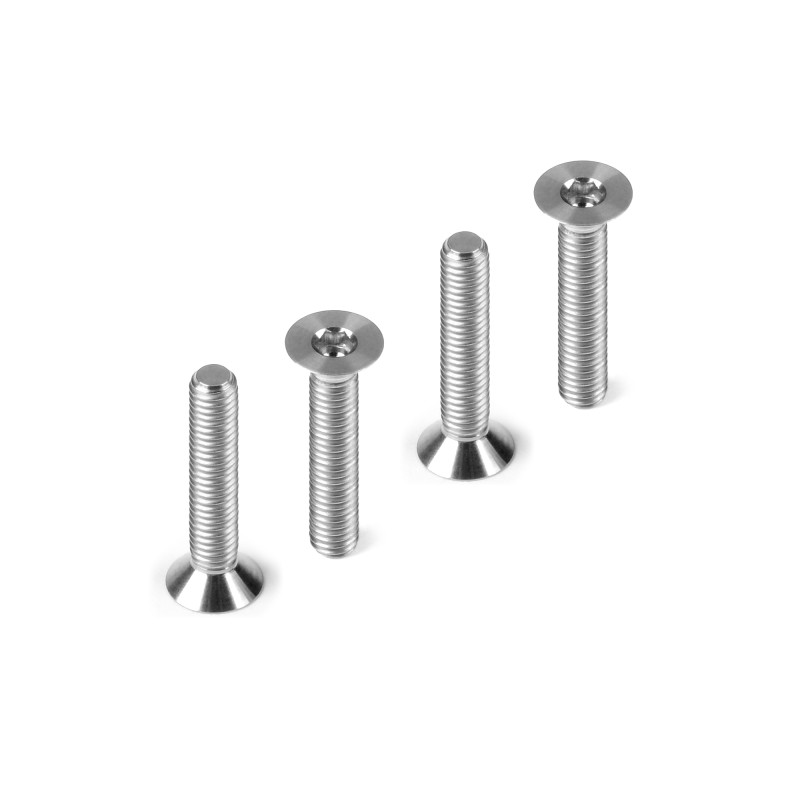 TITANIUM FLAT HEAD SCREW M3x16 (4) - HUDY - 903316-T