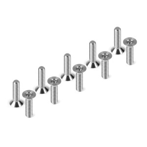 TITANIUM FLAT HEAD SCREW M3x12 (10) - HUDY - 903312-T