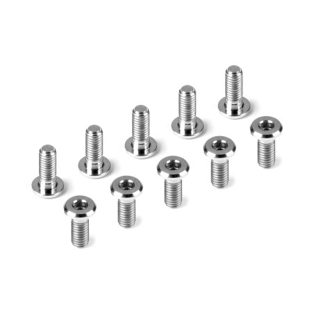TITANIUM LOW HEAD SCREW CENTERING DIA M3x8 (10) - HUDY - 908308-T