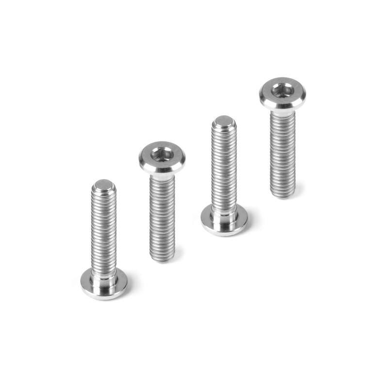 TITANIUM LOW HEAD SCREW CENTERING DIA M3x14 (4) - HUDY - 908314-T
