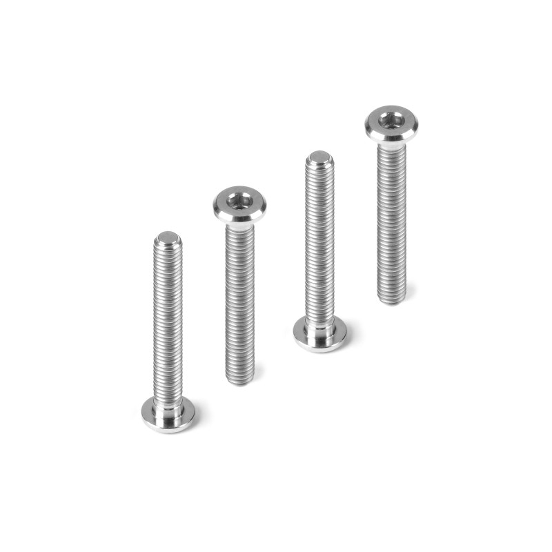 TITANIUM LOW HEAD SCREW CENTERING DIA M3x22 (4) - HUDY - 908322-T